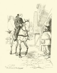 Ankomsten af John Lydgate (litho) af Hugh Thomson