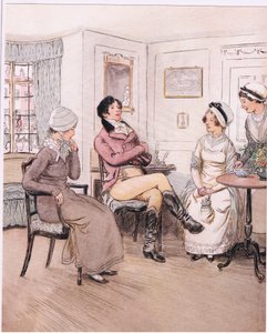 Valentine: "Jeg fortryder, at de er ude, Patty, men jeg vil afvente deres tilbagevenden". (litho) af Hugh Thomson