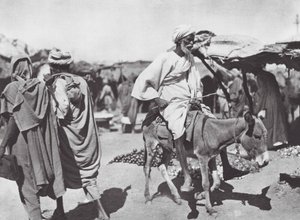 Afrika: Frugtmarked i Omdurman (s/h-foto) af Hugo Adolf Bernatzik