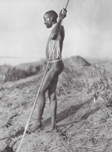 Afrika: Nordlige dinkaer fra Den Hvide Nil (s/h foto)