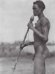 Afrika: Nueriserede dinkaer på Bahr el Zeraf (s/h-foto)