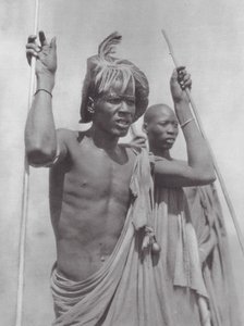 Afrika: Shilluks (s/h-foto) af Hugo Adolf Bernatzik