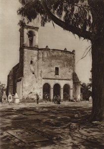 Mexico: Amecameca, kapellet "Guadalupe" på det hellige bjerg (s/h-foto)