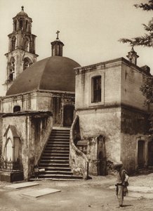 Mexico: Kapel på det hellige bjerg, Amecameca (s/h-foto) af Hugo Brehme