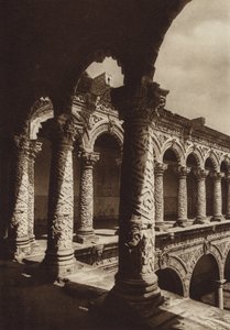 Mexico: Hovedstaden Mejico, Monasterio Merced (s/h-foto) af Hugo Brehme