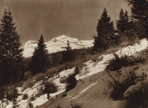 Mexico: Iztacihuatl (s/h-foto) af Hugo Brehme