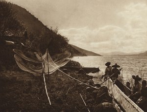 Mexico: Laguna de Patzcuaro (s/h-foto) af Hugo Brehme