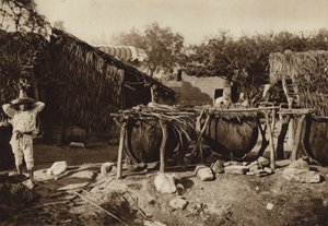 Mexico: Mezcal, Destilleria de aguardiente (s/h-foto) af Hugo Brehme