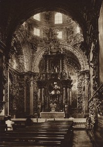 Mexico: Puebla, kapellet i San Domingo-kirken (s/h-foto) af Hugo Brehme