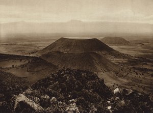 Mexico: Santa Catarina og La Caldera, udslukte vulkaner i udkanten af hovedstaden Mexico (s/h-foto) af Hugo Brehme