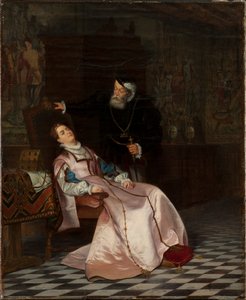 Gustav Vasa finder sin ægtefælle Catherine Stenbock sovende og hører hende sige kong Gösta jeg elsker..., 1