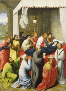 The Dormition of the Virgin, ca. 1500 (olie på panel) af Hugo van der (follower of) Goes