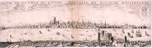 Udsigt over London fra syd, 1643 af Hugue Picart