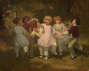 Børn, der leger i en park, ca. 1860 (olie på lærred)