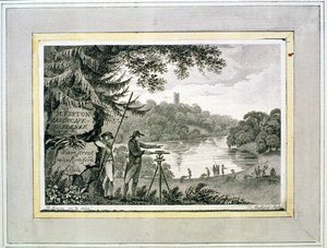 Telefonkort af Humphrey Repton, indgraveret af Thomas Medland (fl.1808-22) af Humphry Repton
