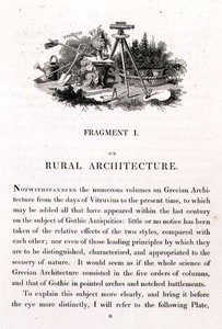 Illustration fra "Fragments on the Theory and Practice of Landscape Gardening", udgivet af. 1816 (litografi) af Humphry Repton