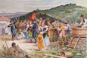 Festival, der fejrer vinhøsten i Ungarn af Hungarian School