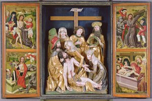 Passionsalter, Janosret, 1480-90 (malet og forgyldt træ)