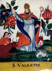St. Valentine (malet glas) af Hungarian School
