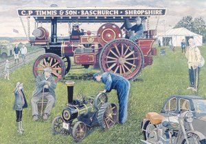 Traction Engines at the Show, 1993 (gouache på kort) af Huw S. Parsons