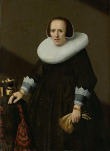 Portræt af Geertruyd Reael, hustru til Philips Denijs af Huygh Pietersz Voskuyl