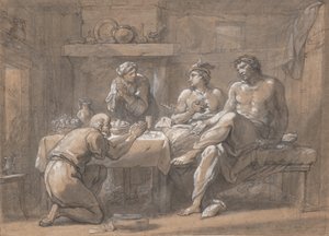 Jupiter og Merkur i Baucis og Philemons hus, 1700-tallet. af Hyacinthe Collin de Vermont