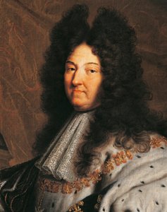 Portræt af Ludvig XIV af Frankrig, kendt som Ludvig den Store eller Solkongen (1638-1715), maleri af Hyancinthe Rigaud (1659-1743)