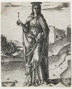 Saint Lucy, ca. 1510 (gravering) af I.I.C.A. Master