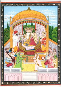 Den guddommelige Brahma-Saraswati-ceremoni