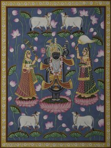 Tilbedelse af den guddommelige Krishna af IMAGINEERS STUDIO