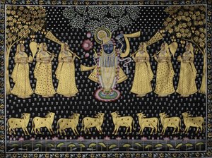 Den guddommelige Krishna og gopis’erne