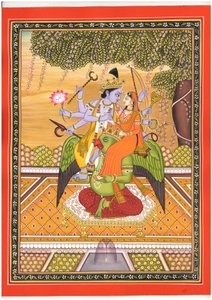Hinduiske guddomme på Garuda af IMAGINEERS STUDIO