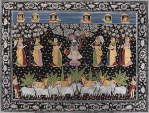 Krishnas gopis og køer