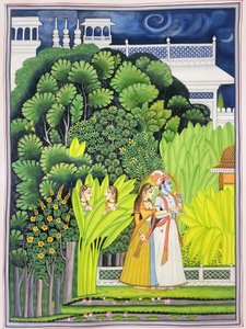 Radha Krishna-haven i måneskin