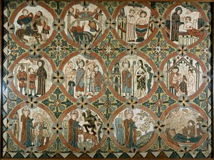 St. Martin af Tours - Alter sidespor: scener fra historien om Saint Martin af Tours - 12 scener fra livet af Saint Martin - Island, broderi