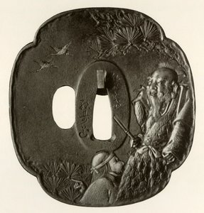 Det gamle par Takasago, c1800-1820, 1910. af Ichijosai Hirotoshi