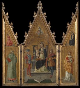 Triptykon, ca. 1920-29 (olie og bladguld på panel) af Icilio Federico Joni