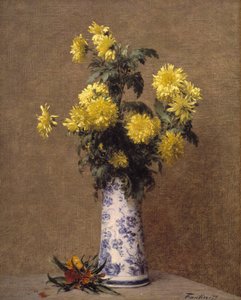Krysantemum af Ignace Henri Jean Fantin Latour