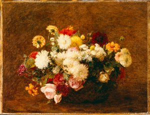 Buket blomster, 1894 af Ignace Henri Jean Fantin Latour