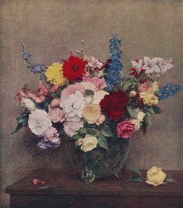 Blomster, 1886, c1915 af Ignace Henri Jean Fantin Latour