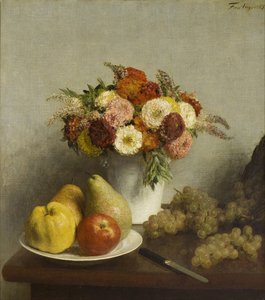 Blomster og Frugt, 1865 af Ignace Henri Jean Fantin Latour