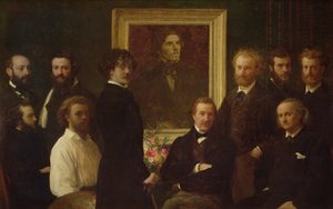 Hyldest til Delacroix af Ignace Henri Jean Fantin Latour