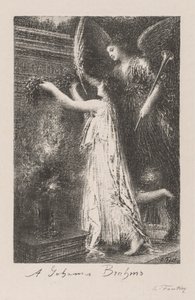 Til Johannes Brahms, 1900. af Ignace Henri Jean Fantin Latour