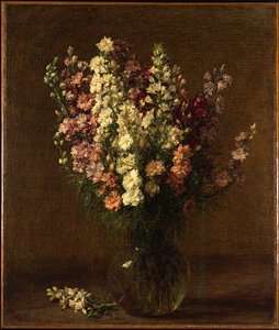 Lærkespore, 1887 af Ignace Henri Jean Fantin Latour