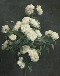 Stilleben af hvide pæoner, 1870