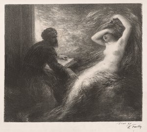 Fremkaldelsen af Kundry, 1898. af Ignace Henri Jean Fantin Latour