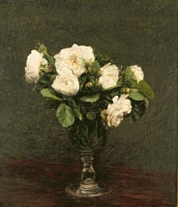 Hvide roser, 1875 af Ignace Henri Jean Fantin-Latour