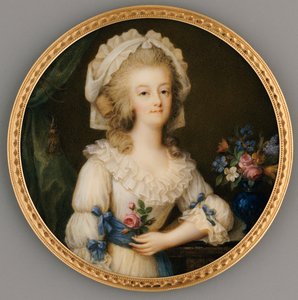 En fin og vigtig miniature af dronning Marie-Antoinette, ca. 1780-85 af Ignace Jean Victor Campana