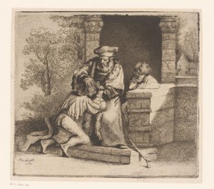 Den fortabte søns hjemkomst af Ignace Joseph de Claussin (attributed to)