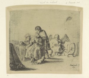 Genezing van de blinde Tobias Samling af 85 originale tryk (serietitel)